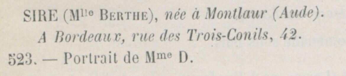 oeuvre de Berthe Sire, peintre née à Montlaur