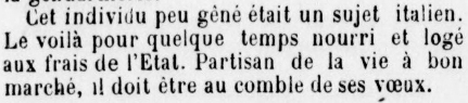 extrait d'un article de presse concernant un squatteur surpris à Montlaur